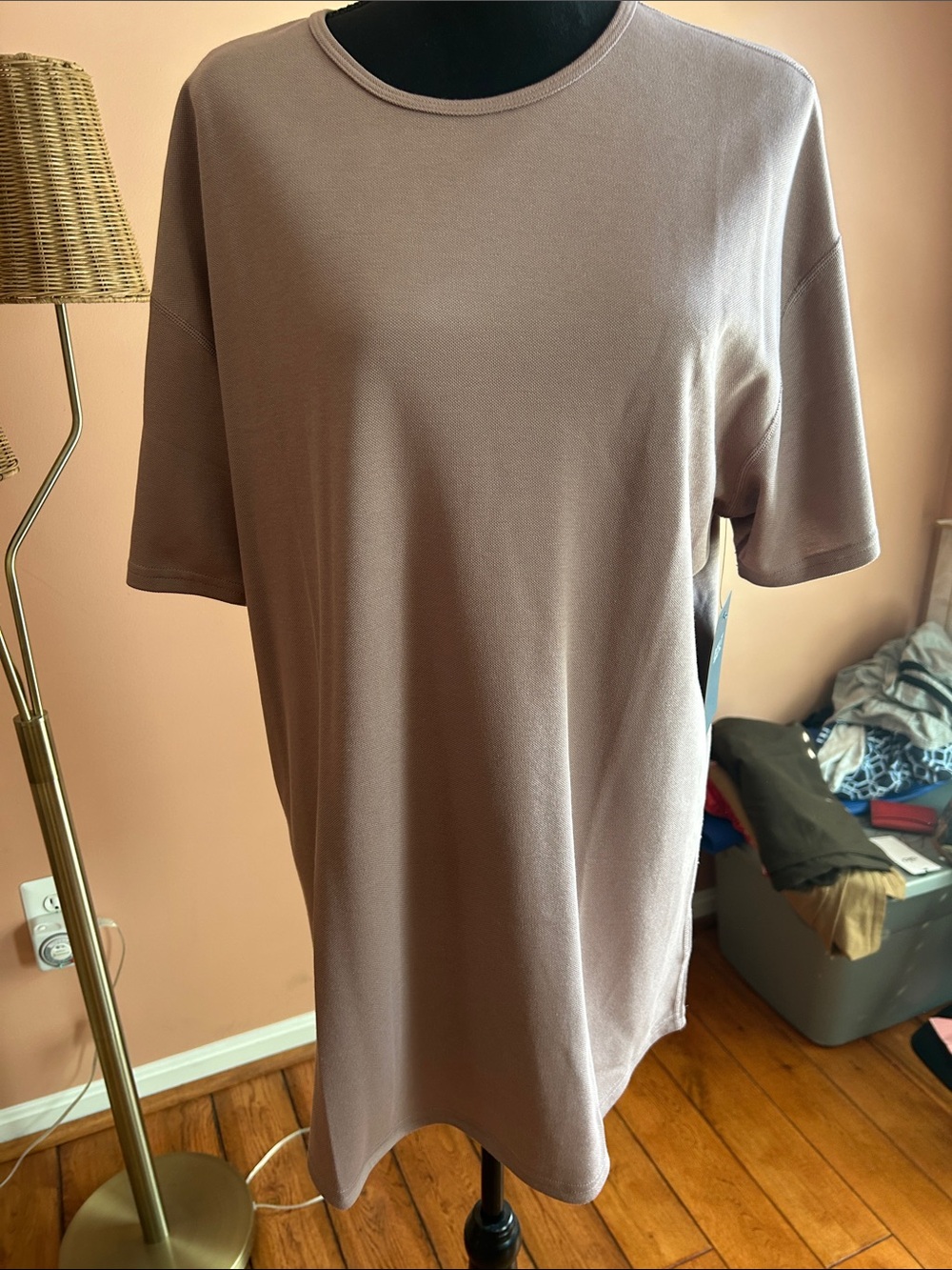 BYLT Basics Short Sleeve Crewneck Shirt in Taupe Brown